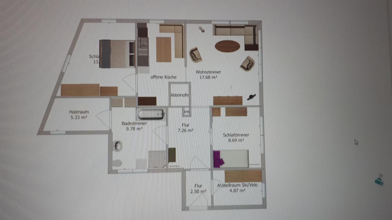 Ferienwohnung Alpensonne Reckingen Exterior foto